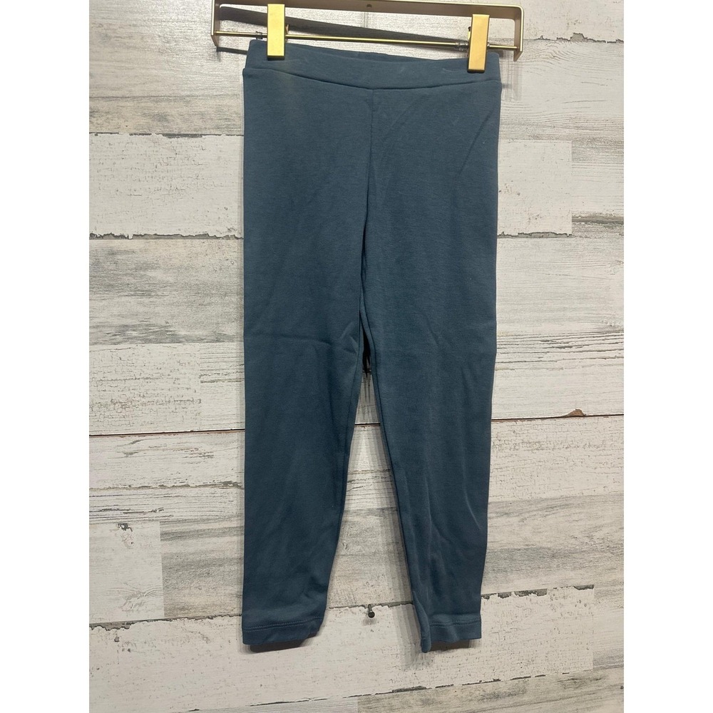 Lemon Loves Lime Basic Leggings Girls Size 4 Orion Blue Solid Cotton NWT
